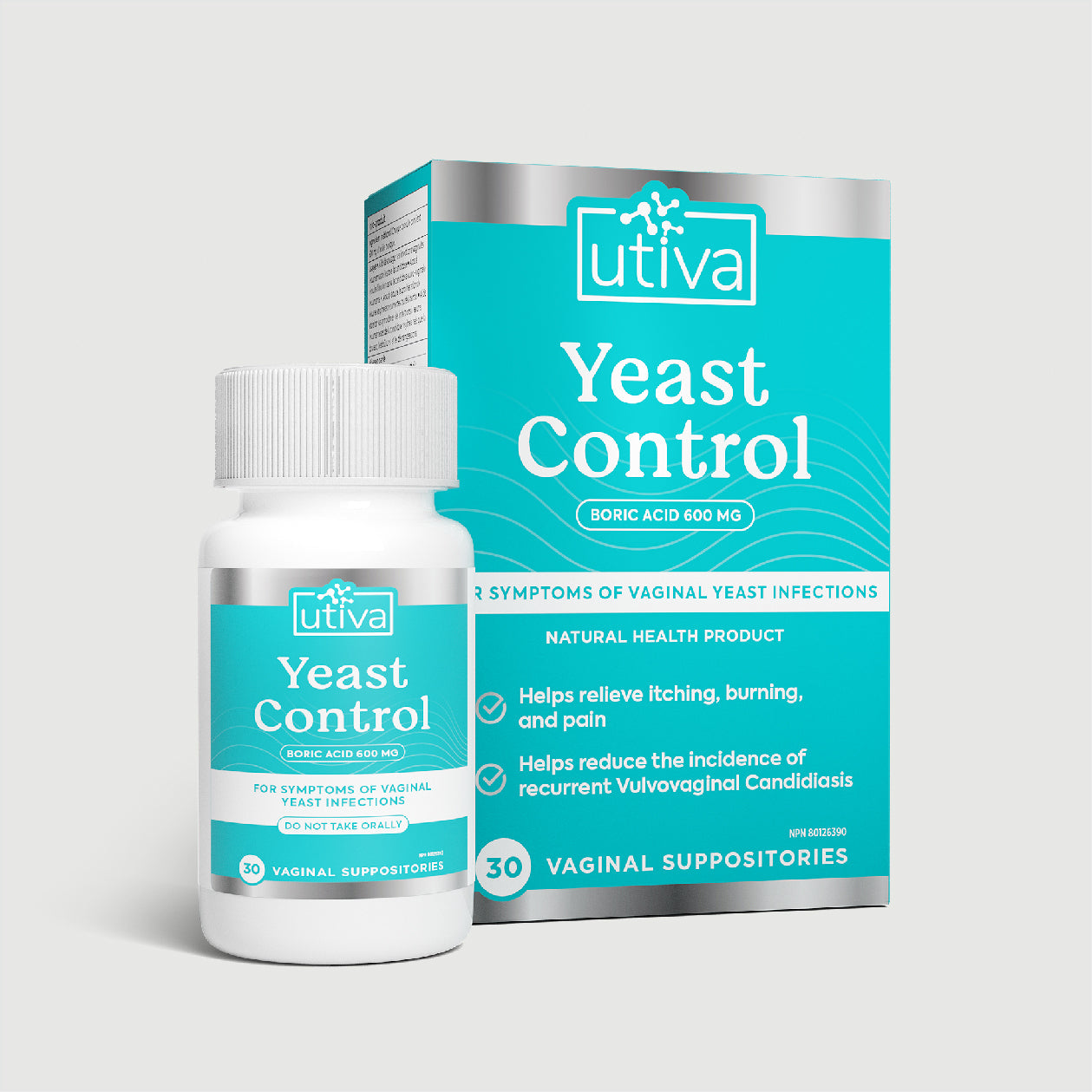 Utiva Yeast Control Suppositories | Utiva
