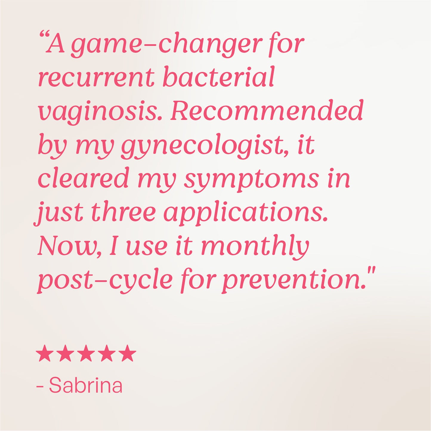 Bacterial Vaginosis Relief